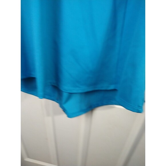 Lola Getts Woman 22/24 Aqua Tank V Neck Back Striped Sleeveless Activewear - Picture 5 of 7